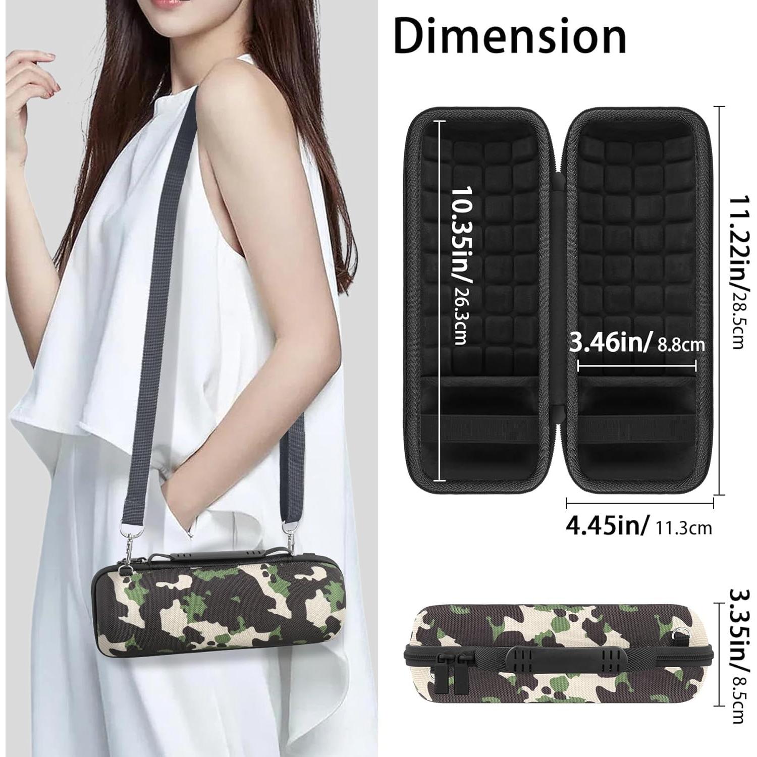 Funda Dura Impermeable co2CREA para JBL Flip 7/6/5 - Camo Negra