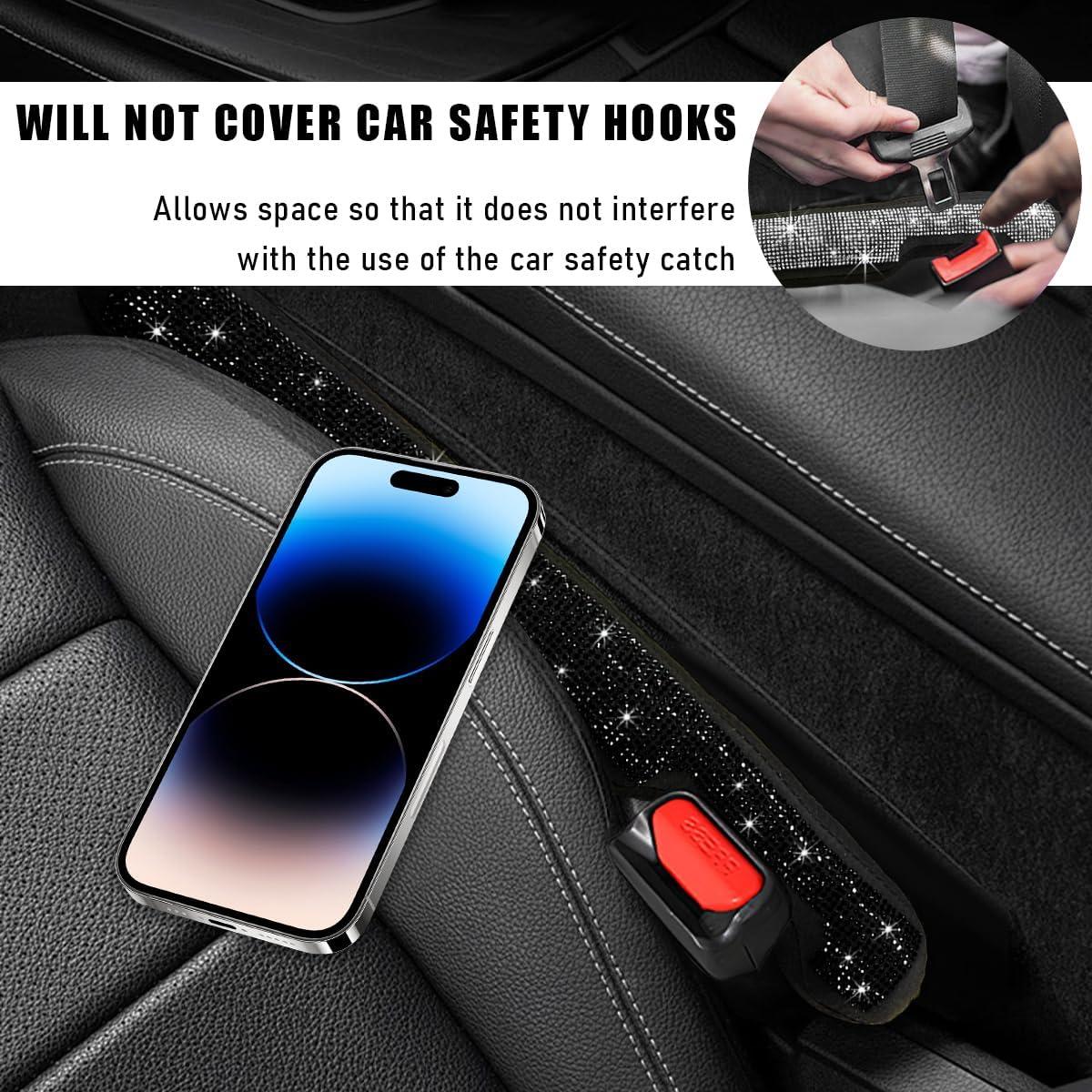 Relleno de Espacio entre Asientos de Coche ZNDAW 2PCS Negro