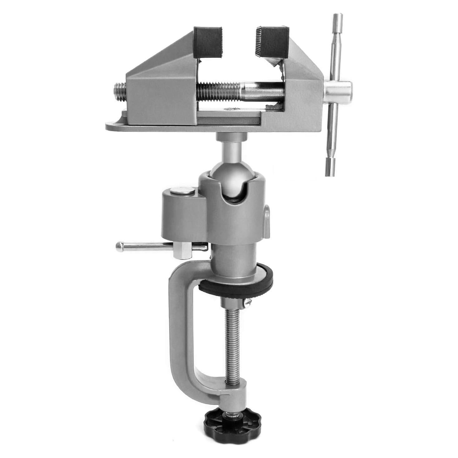 Abrazadera Universal de Banco QWORK 3" Aluminio Rotativa 360°