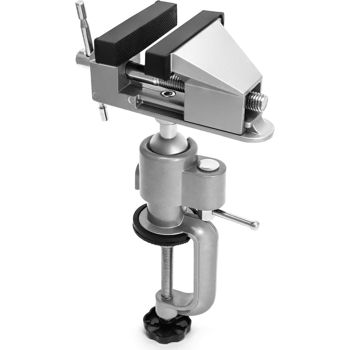 Abrazadera Universal de Banco QWORK 3" Aluminio Rotativa 360°