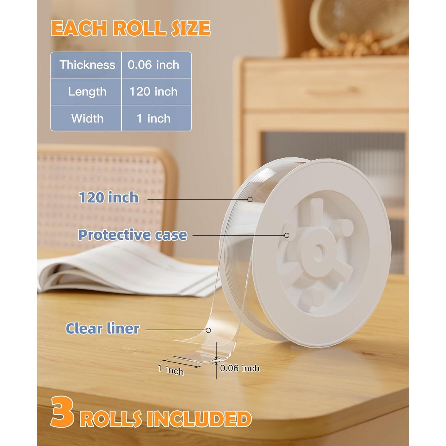 Cinta Doble Cara Nano PPB 3 Rollos 2.54 cm x 304.8 cm