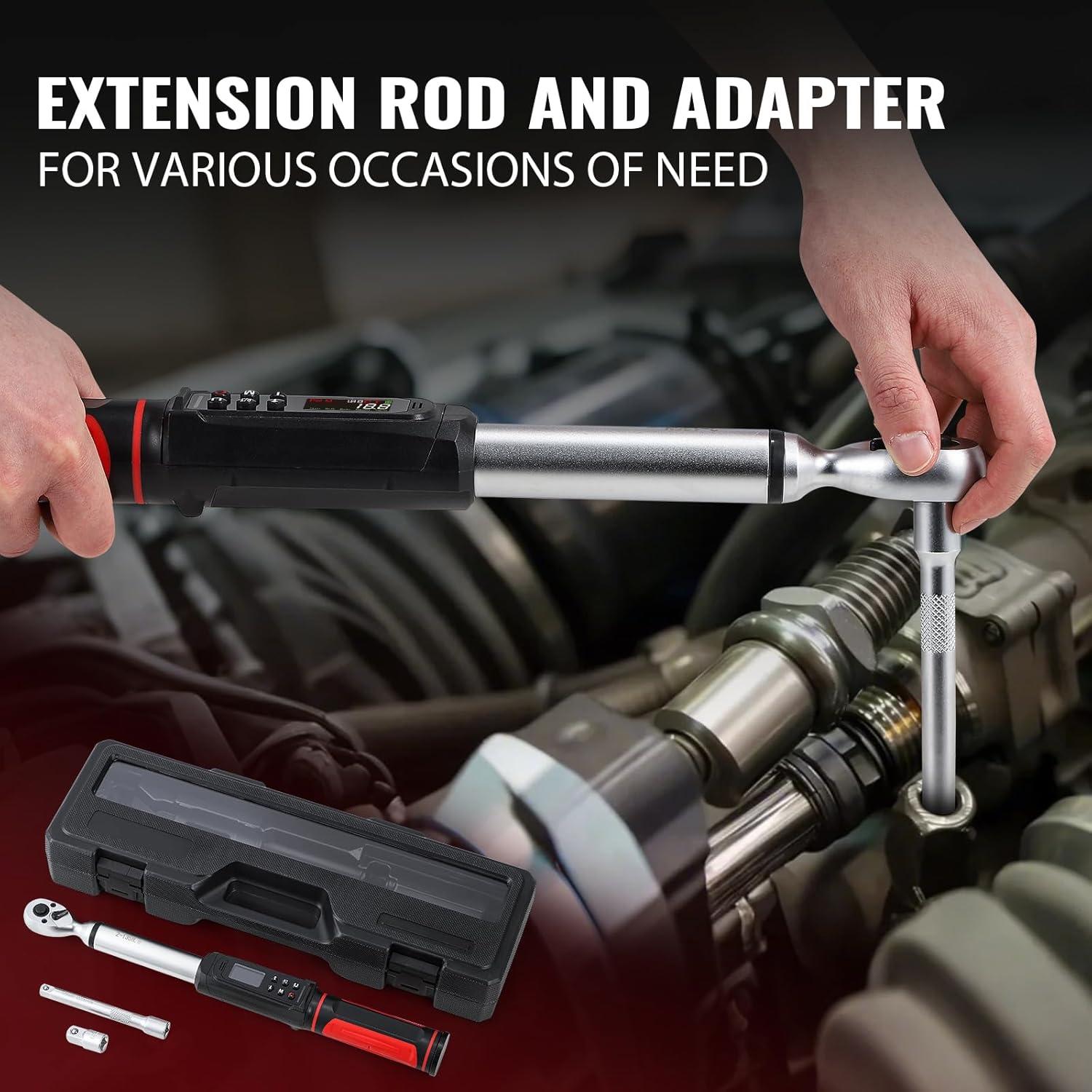 Llave de Torque Digital 1/2" Mxmoonfree 3-200N.m Precisión 1%