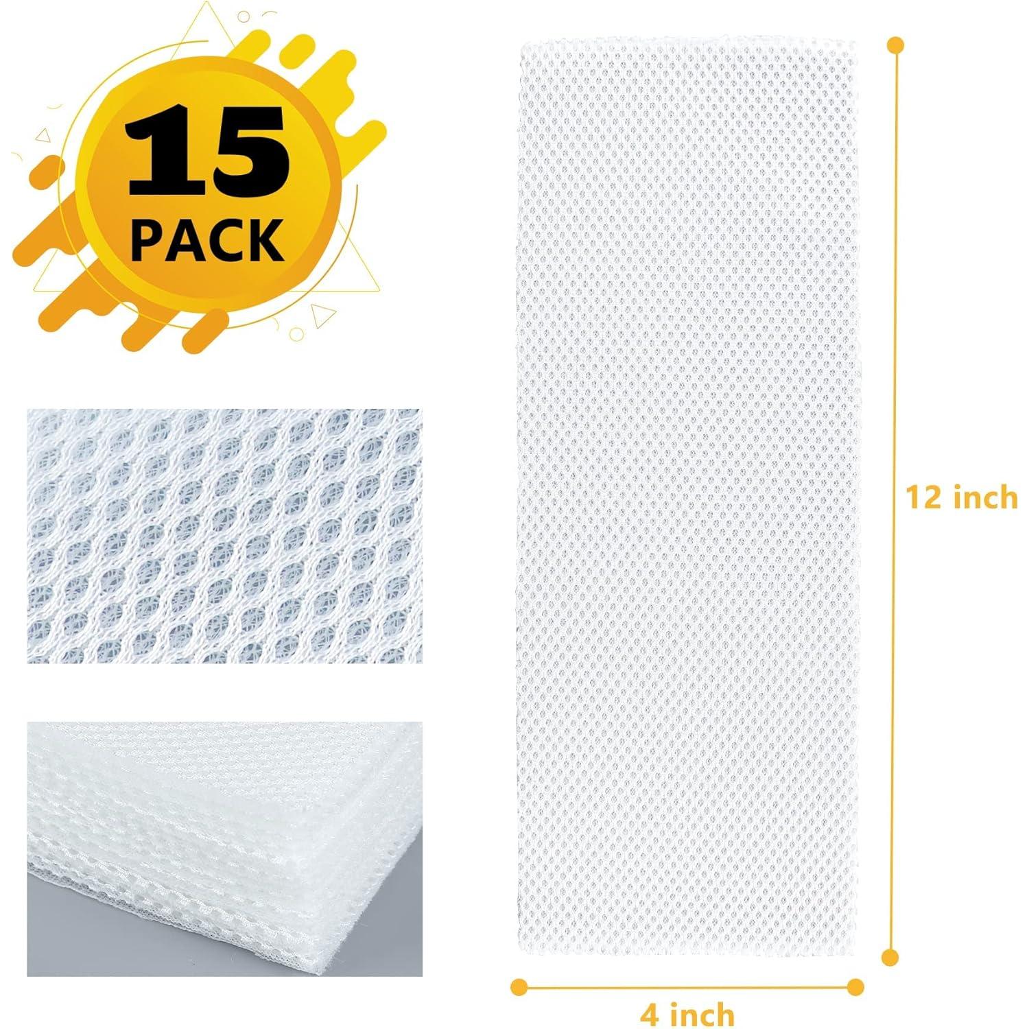 Filtros de Aire Reutilizables GCGOODS 15 Pcs 10x30 cm Blanco