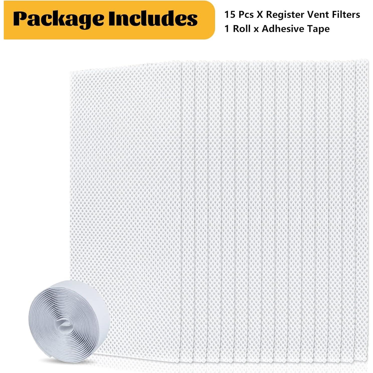 Filtros de Aire Reutilizables GCGOODS 15 Pcs 10x30 cm Blanco