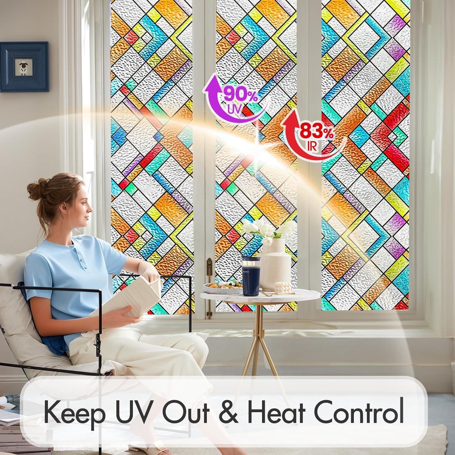 Película de Privacidad SUNBABY 44.5x200 cm Vinilo UV