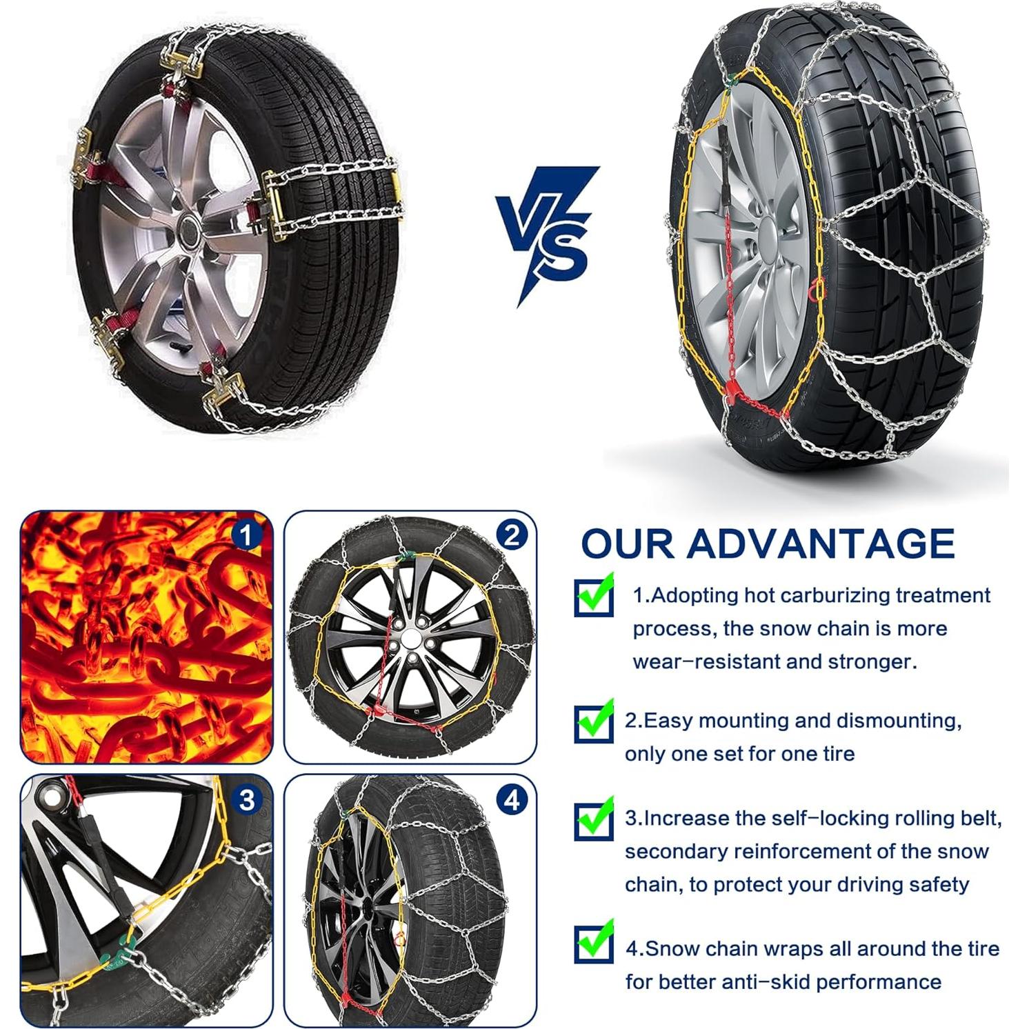 Cadenas de Nieve Coco Bird KN90 Antideslizantes 2 Unidades