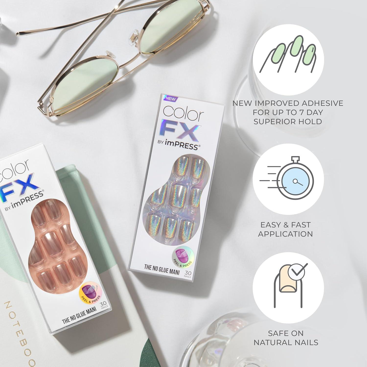 Uñas Postizas KISS imPRESS No Glue Mani 30 Uñas Cortas