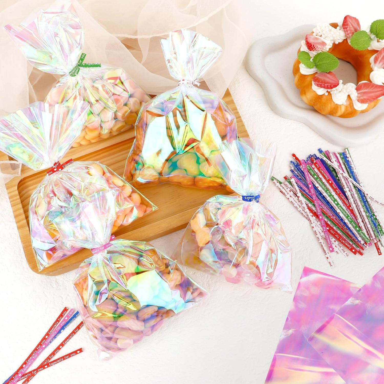 Bolsas de Celofán Iridiscentes Linsuminn 100 pcs 13x18 cm