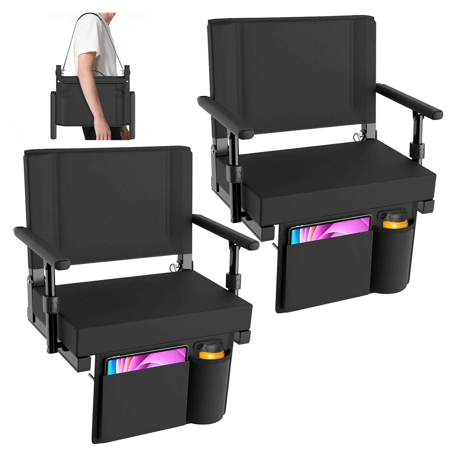 Asientos de Estadio HOPERAN Plegables con Respaldo y Cojín