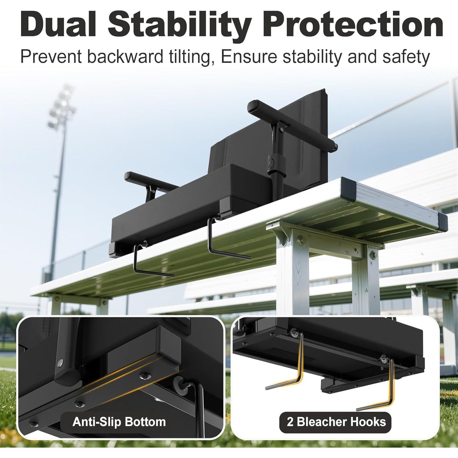 Asientos de Estadio HOPERAN Plegables con Respaldo y Cojín