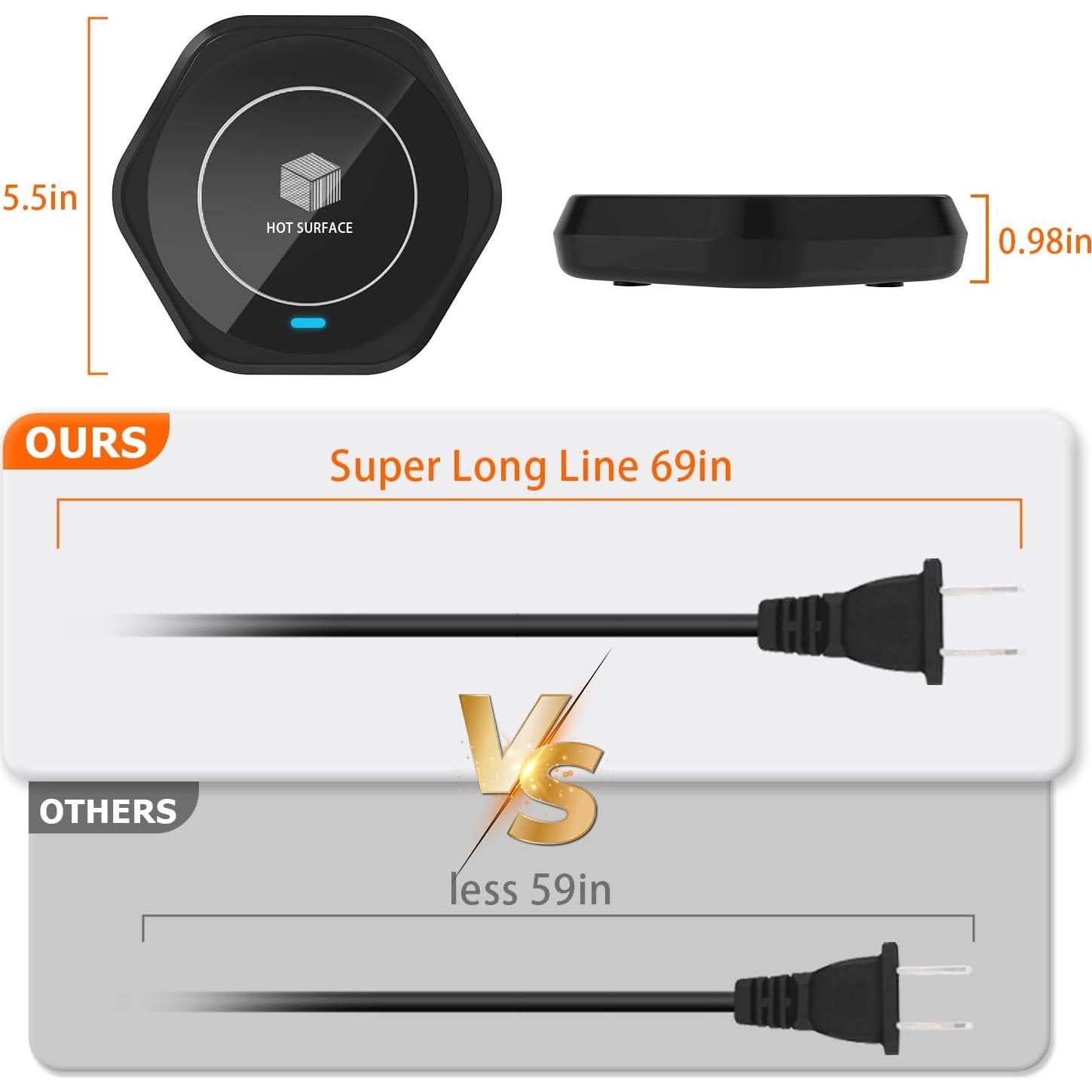 Calentador de Tazas Eléctrico Chenyu R1 55°C Automático