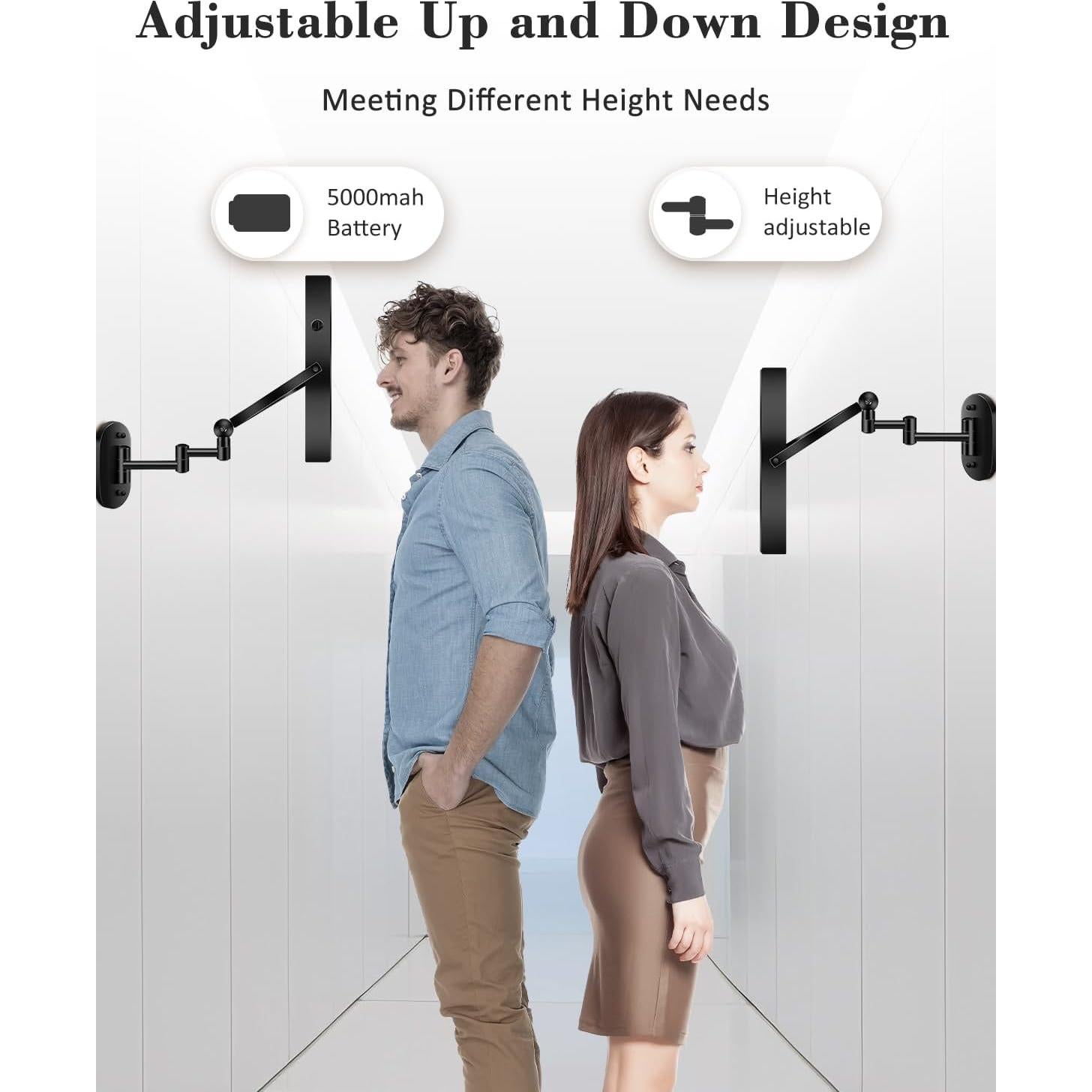 Espejo de Maquillaje Iluminado VFD Doble Cara 30X/1X 23 cm