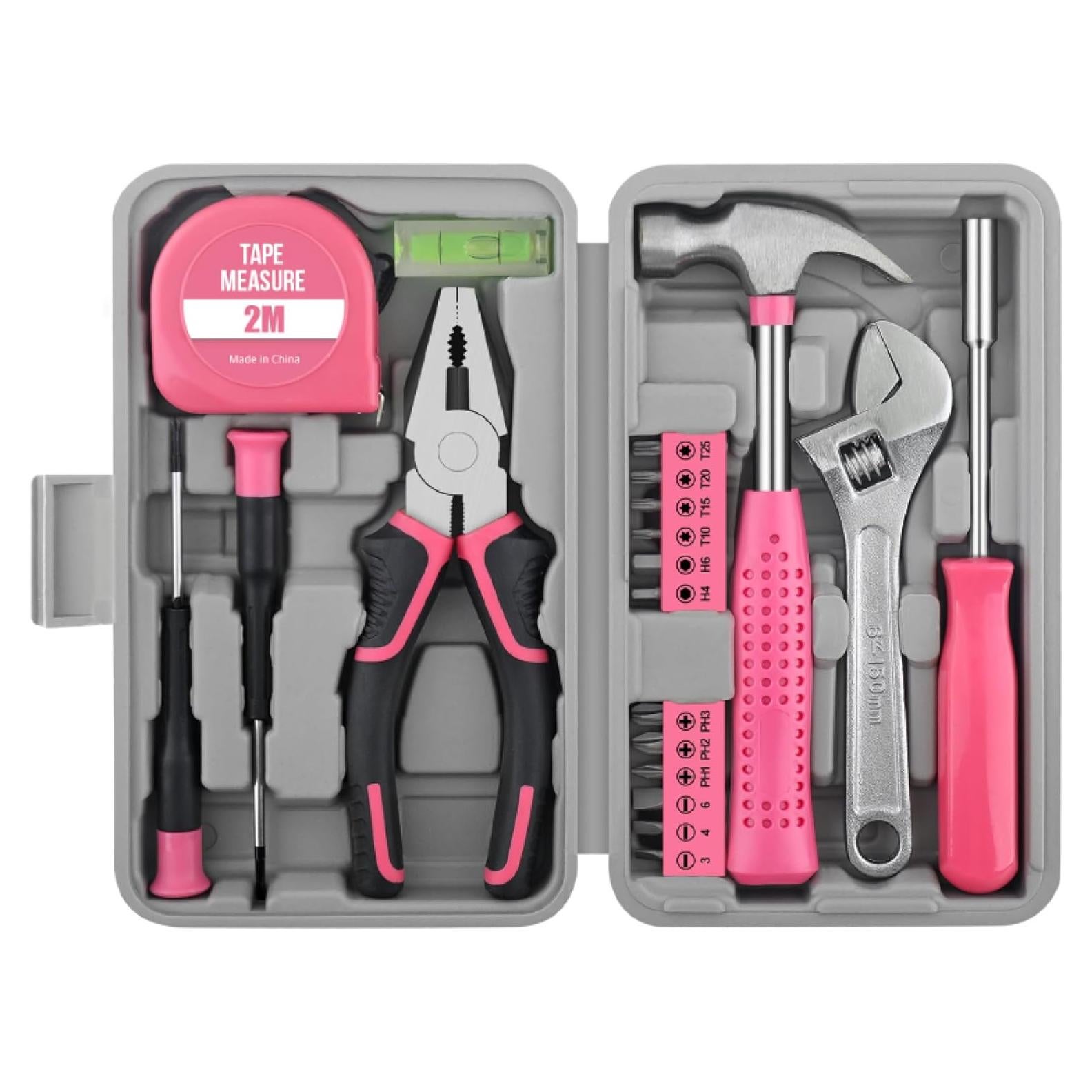 Juego de Herramientas para el Hogar 20 Piezas Elvesoar Rosa