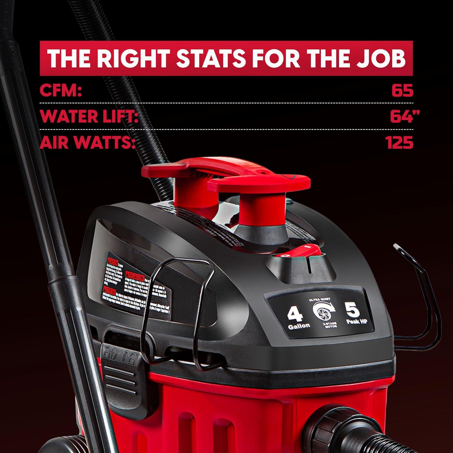 Aspiradora Húmeda/Seca Vacmaster 4 Galones 5 HP VF408B