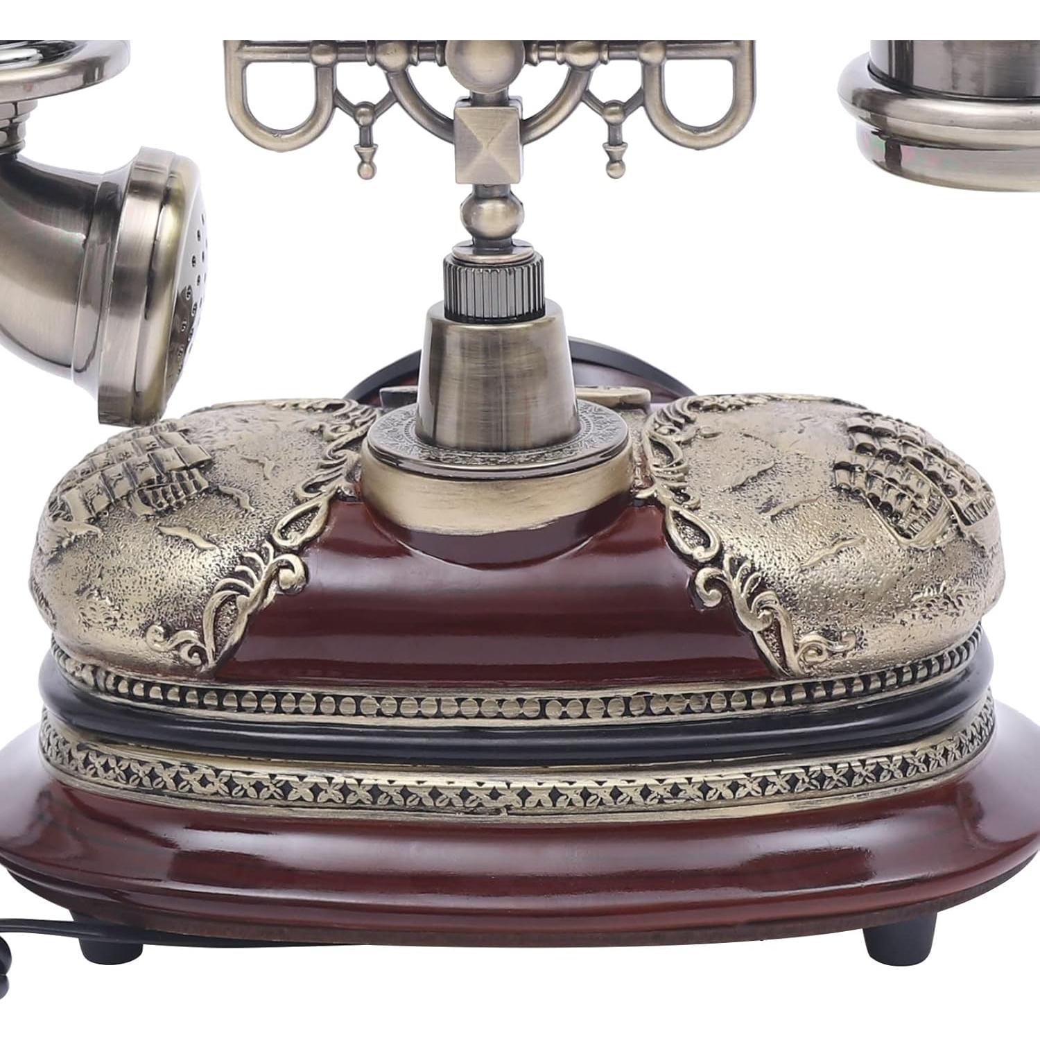 Teléfono Vintage Kreiaoer Disco Rotatorio Decorativo 16x25cm