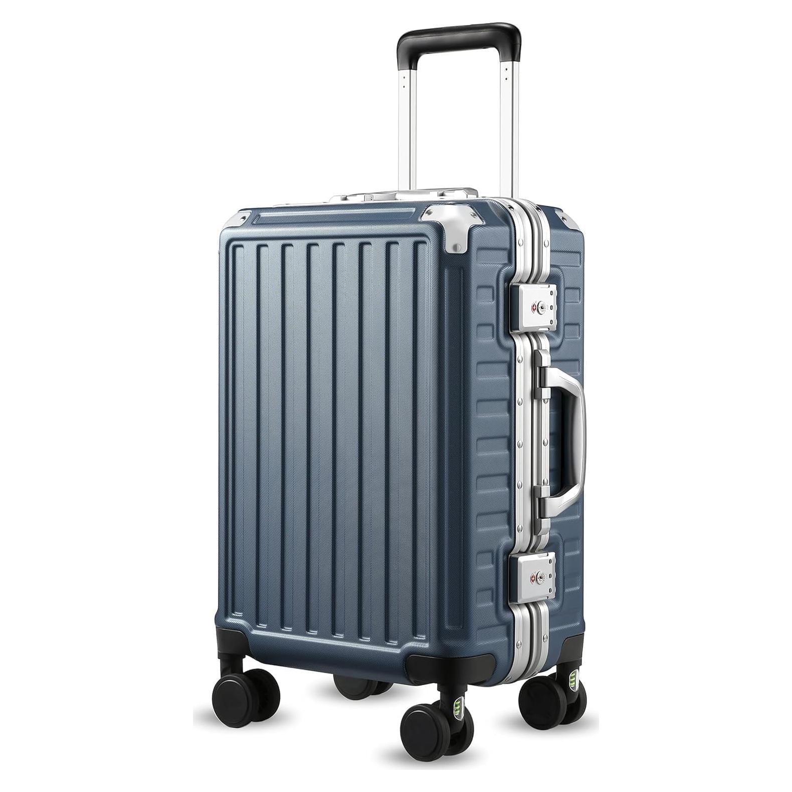 Maleta de Mano LUGGEX 20" Azul Dura Policarbonato con Ruedas