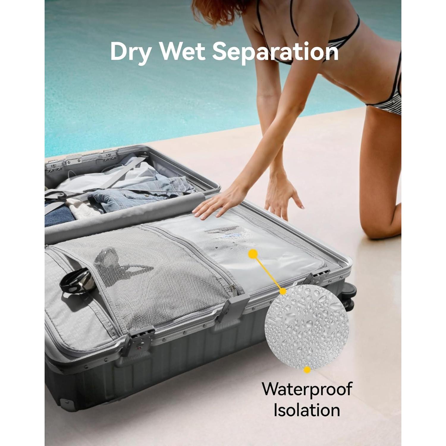 Maleta de Mano LUGGEX 20" Azul Dura Policarbonato con Ruedas