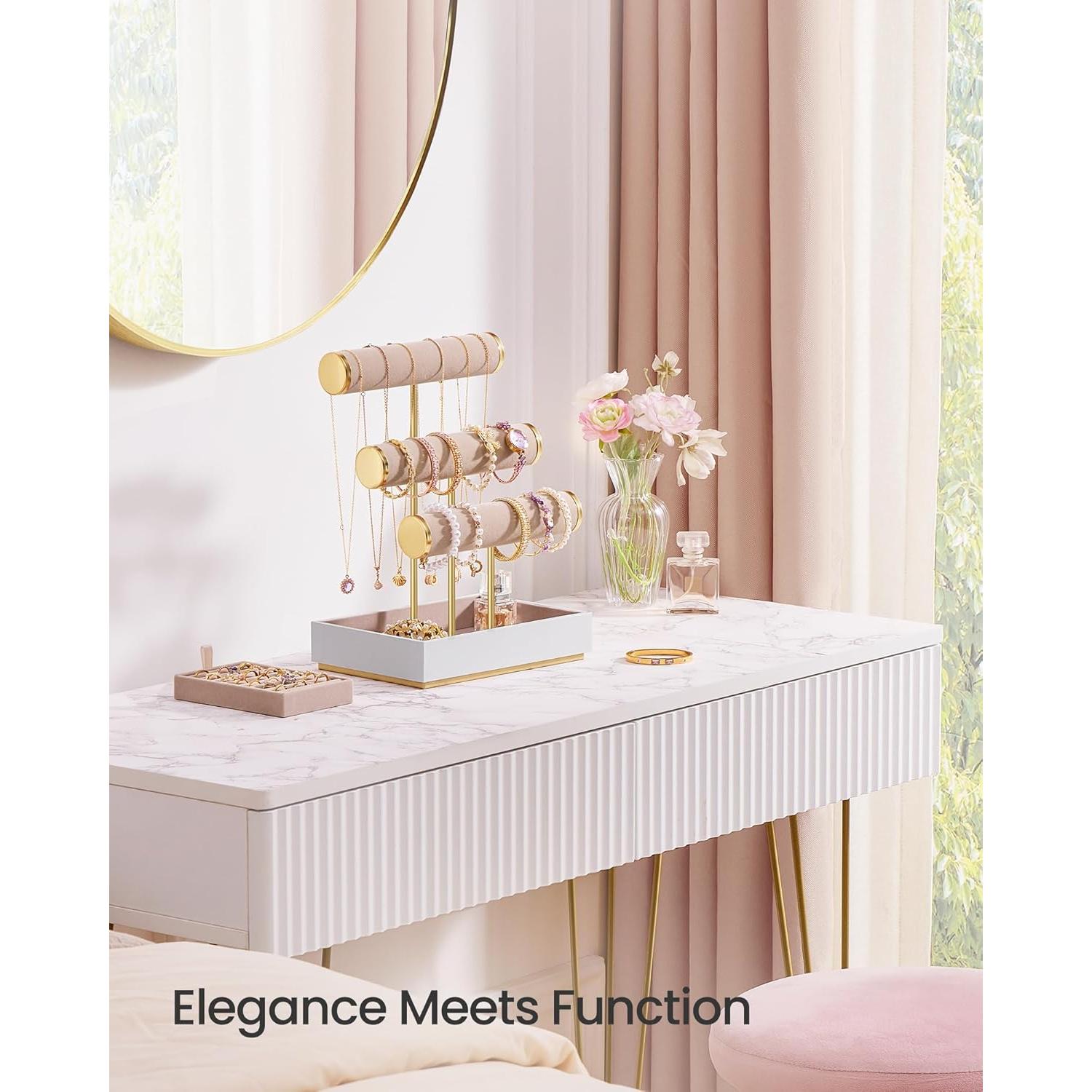 Soporte para Joyería SONGMICS con 5 Secciones y Terciopelo