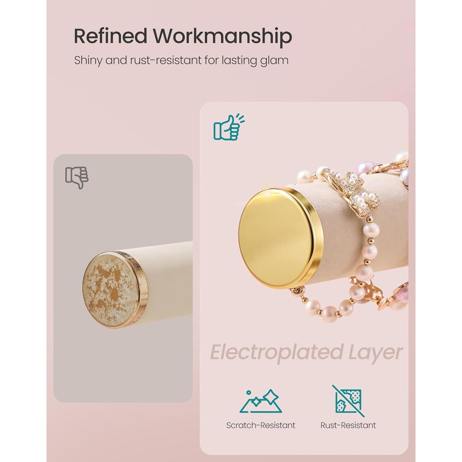 Soporte para Joyería SONGMICS con 5 Secciones y Terciopelo