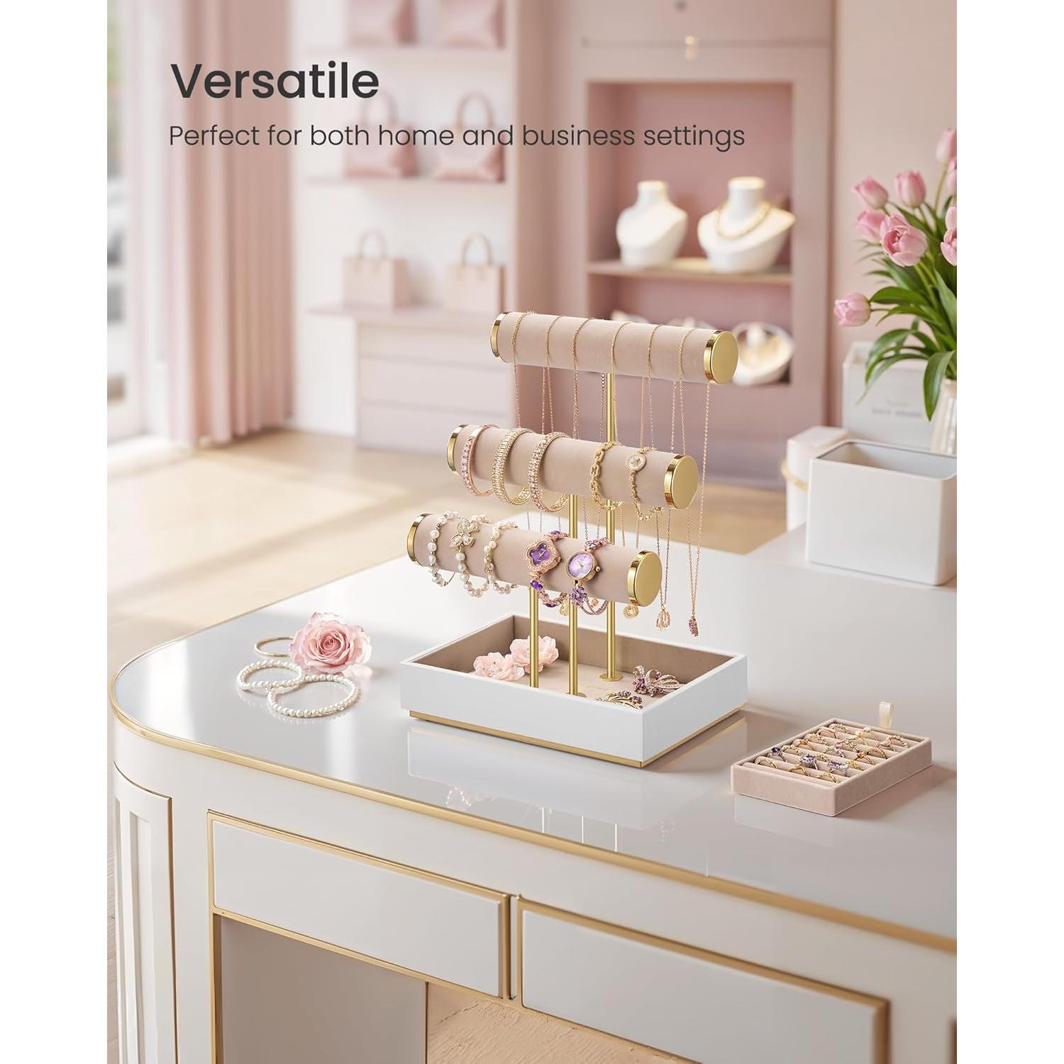 Soporte para Joyería SONGMICS con 5 Secciones y Terciopelo