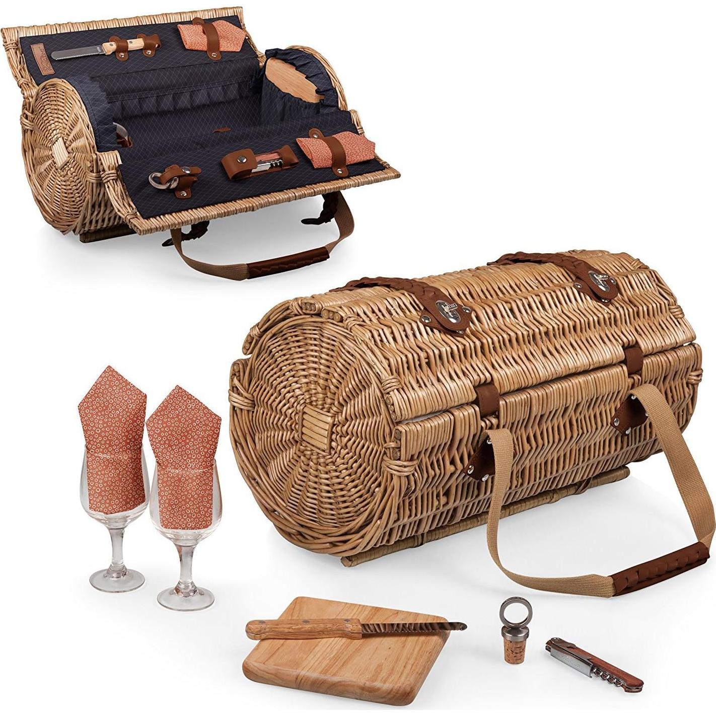 Cesta de Picnic de Vino y Queso Verona Picnic Time - 2 Copas