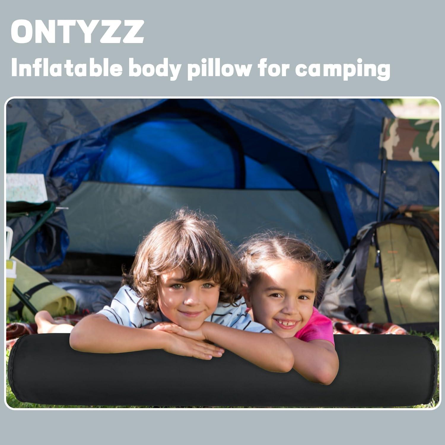Almohada Inflable Corporal ONTYZZ 120x20cm Negra para Dormir