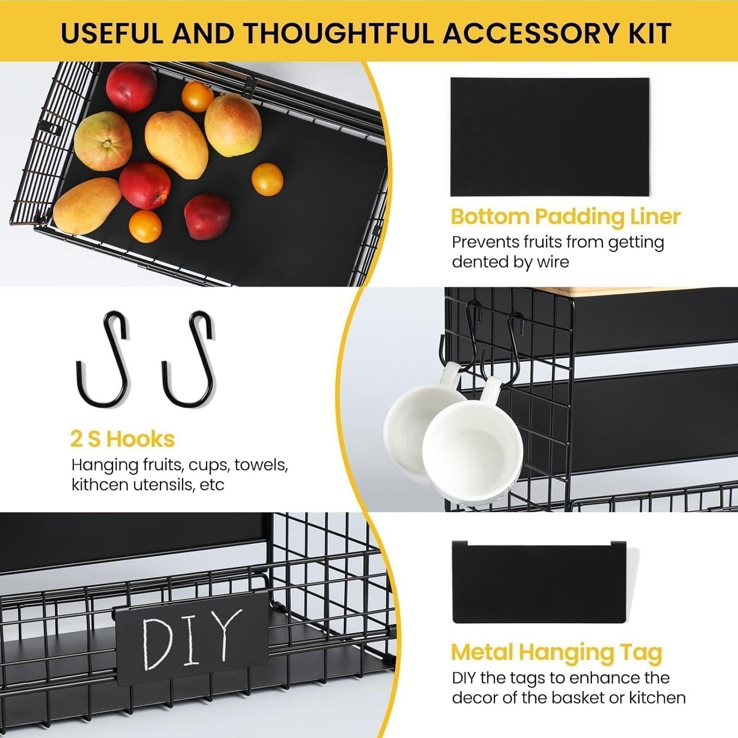 Estante Magnético Snuvid con Parte Superior de Bambú 33x19.8cm