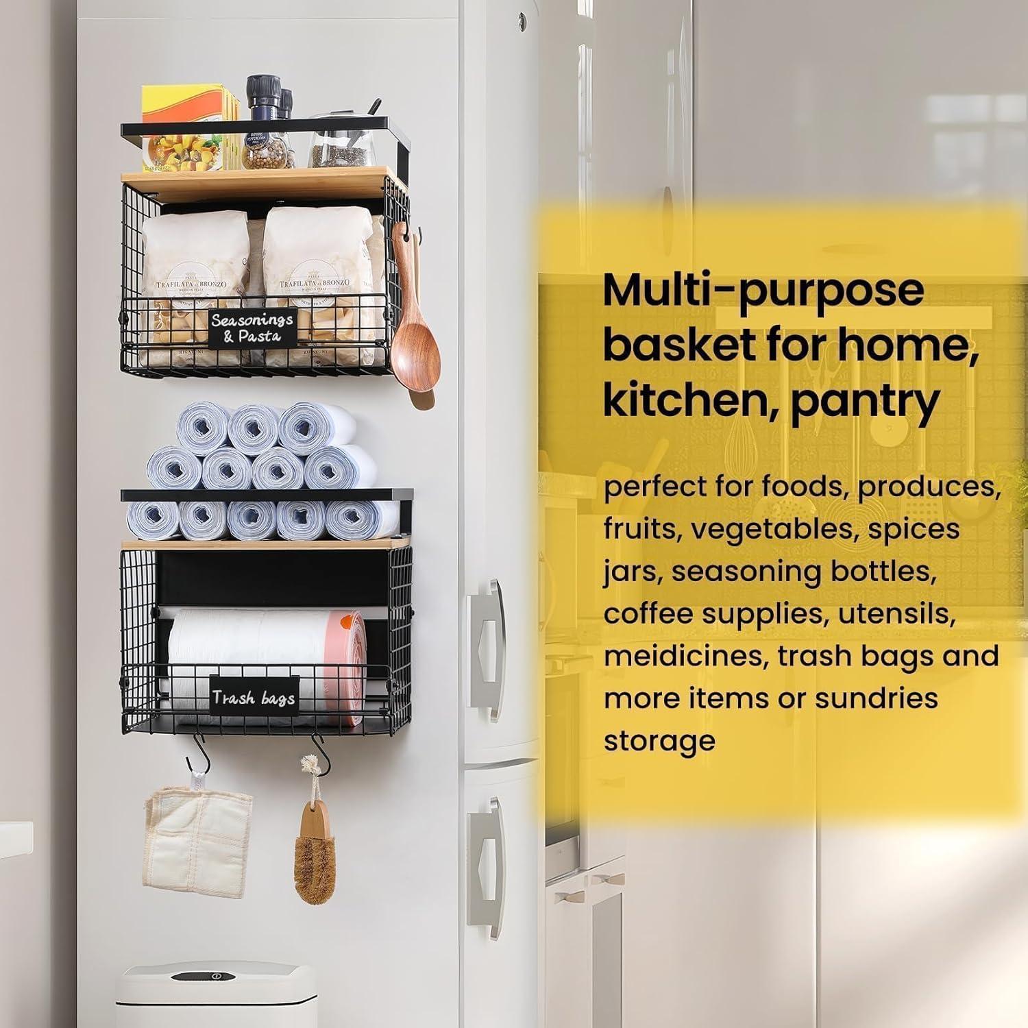 Estante Magnético Snuvid con Parte Superior de Bambú 33x19.8cm