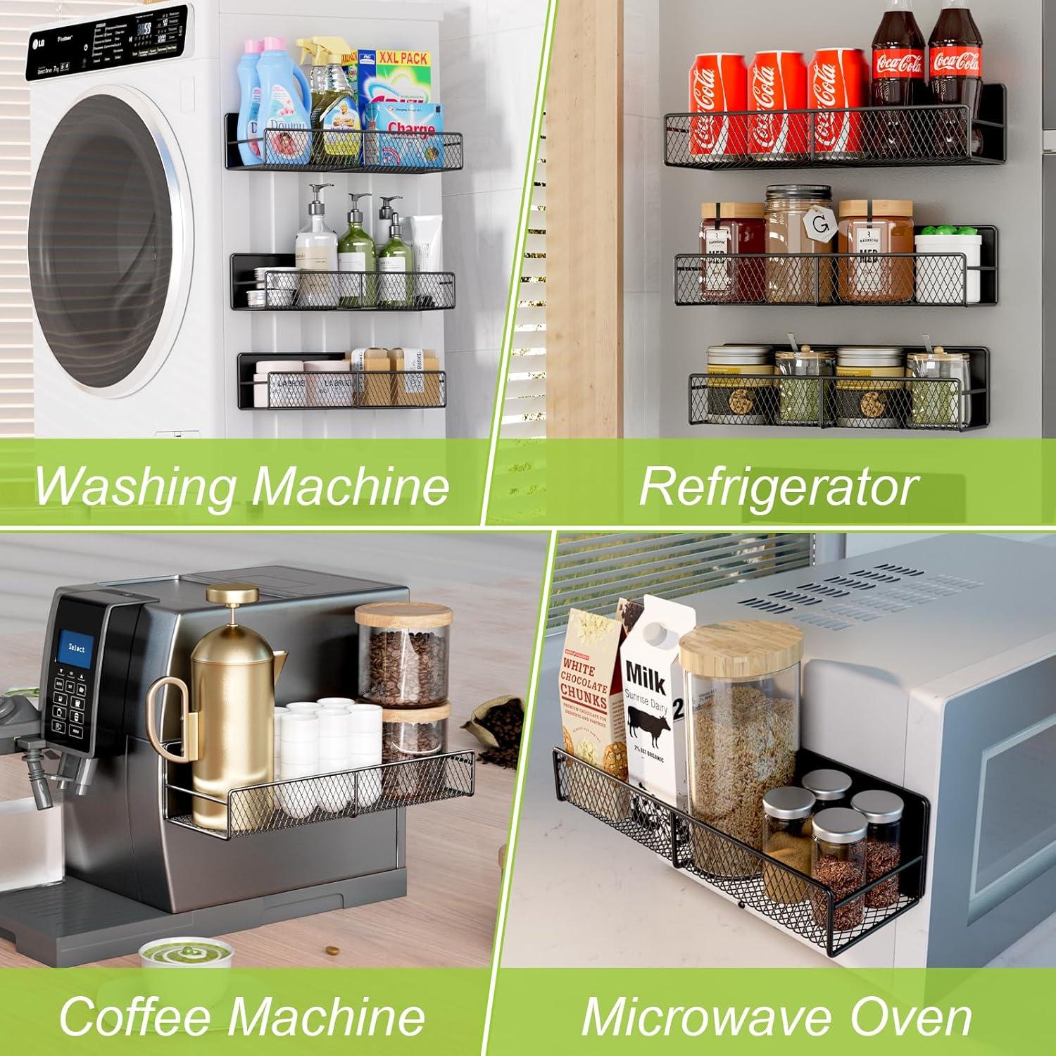 Estantes Magnéticos de Metal DTUQYX - Paquete de 4, 10.16 cm