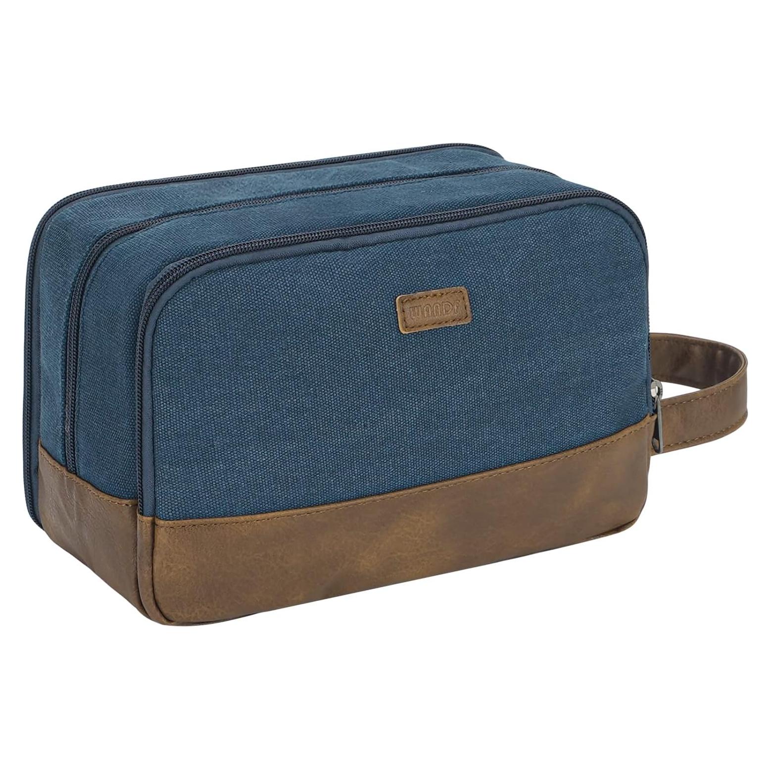 Bolsa de Aseo de Viaje WANDF Azul Resistente al Agua 24.9x13x16cm