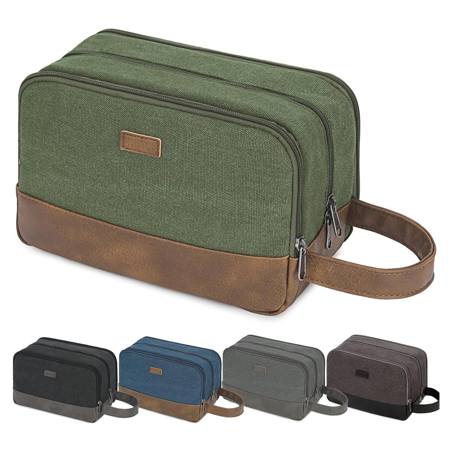 Bolsa de Aseo de Viaje WANDF Verde Resistente al Agua 24.9x13x16cm