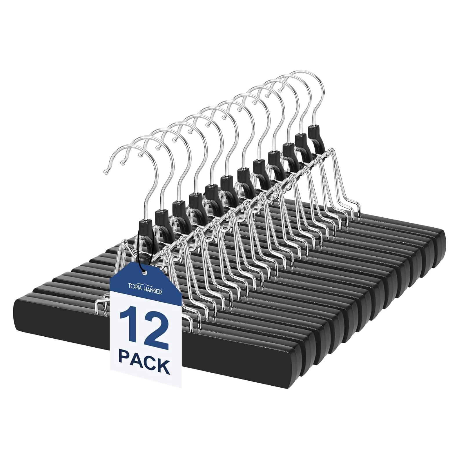 Perchas de Madera Antideslizantes TOPIA HANGER 12 Unidades