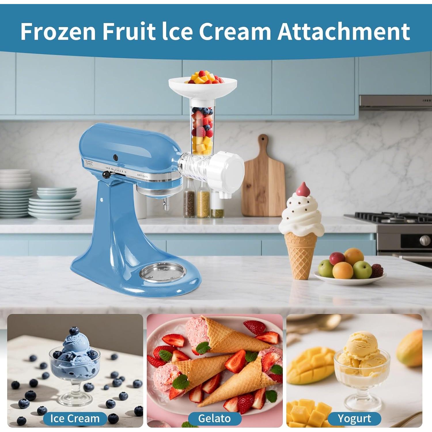 Accesorio de Helado MEILEYII para Batidora Kitchenaid - Sorbete y Yogur Saludable