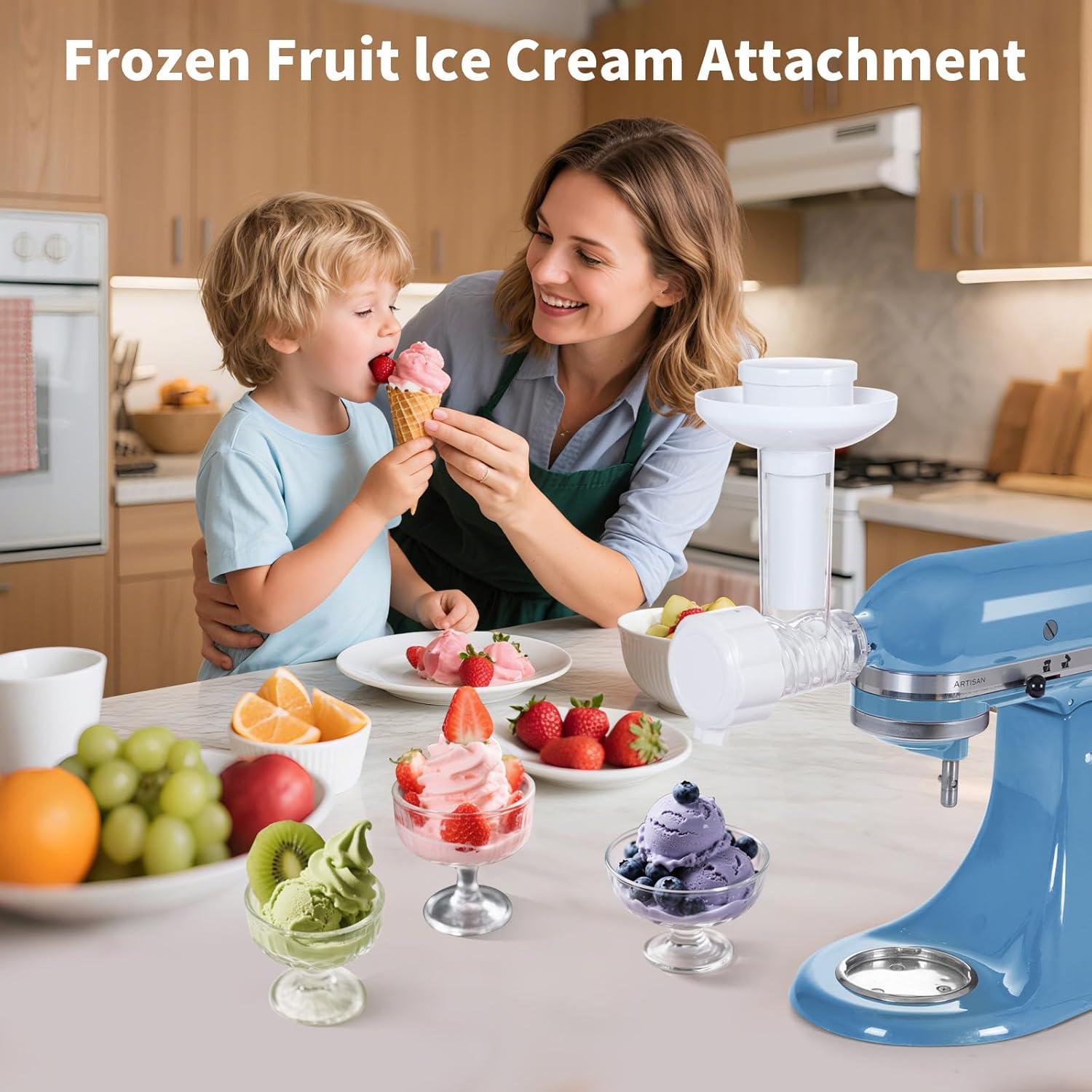 Accesorio de Helado MEILEYII para Batidora Kitchenaid - Sorbete y Yogur Saludable
