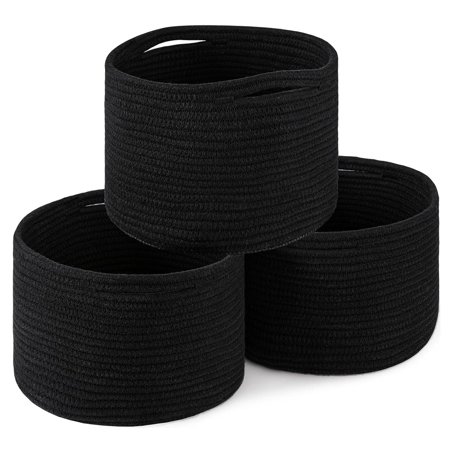 Cesta de Almacenamiento Pequeña OIAHOMY 24.9x24.9x18 cm Negra