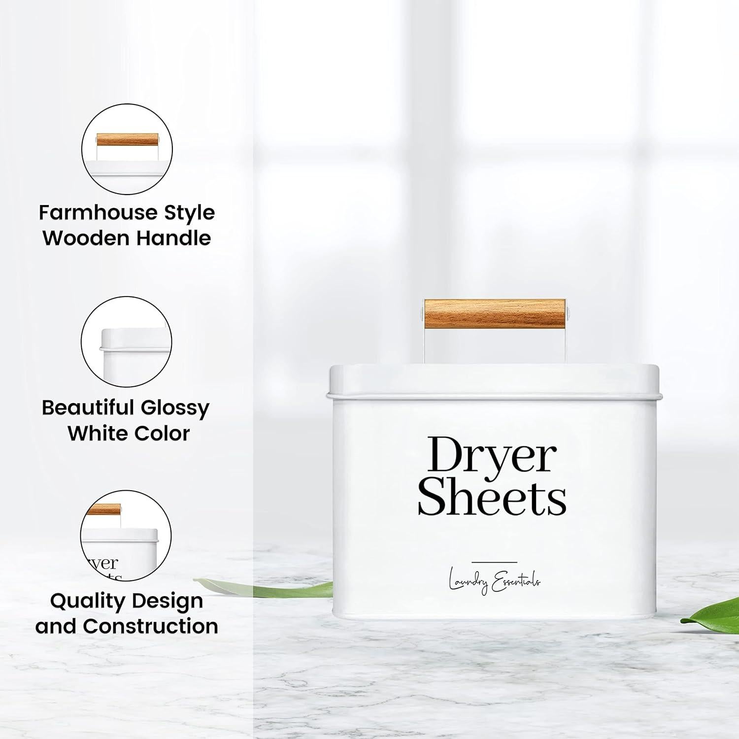 Soporte para Hojas de Secadora Simplation Blanco 500ml Metal