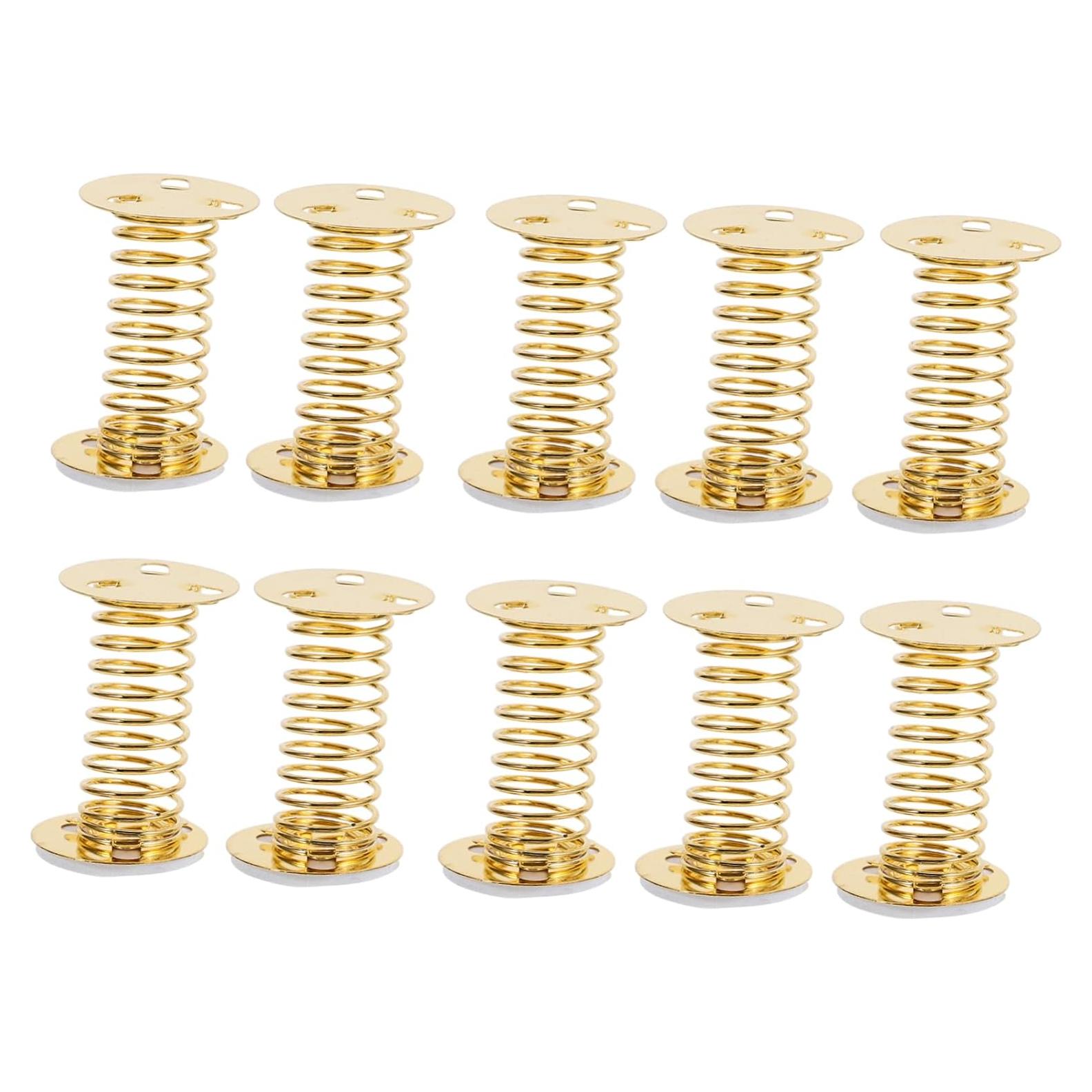 LIFKOME 10pcs Muñecas de Primavera DIY con Base de Resorte Dorada