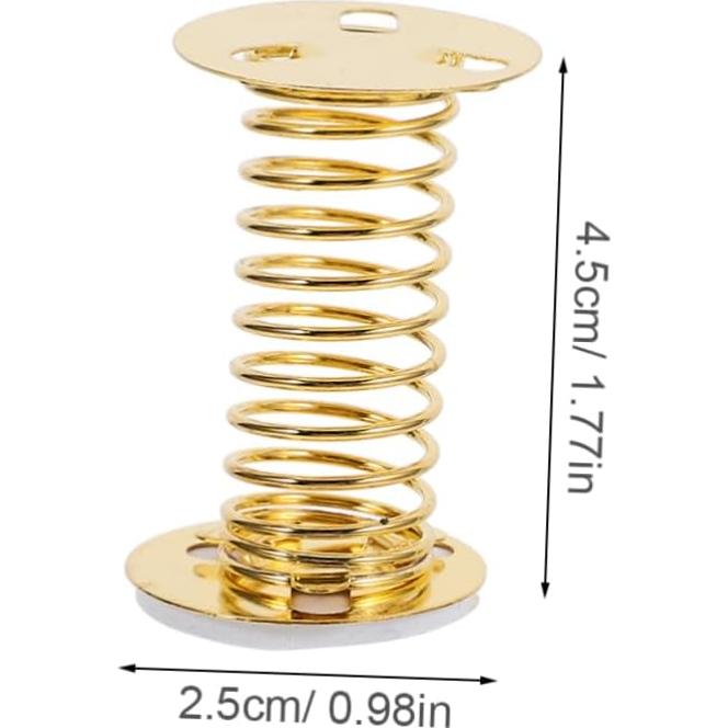 LIFKOME 10pcs Muñecas de Primavera DIY con Base de Resorte Dorada