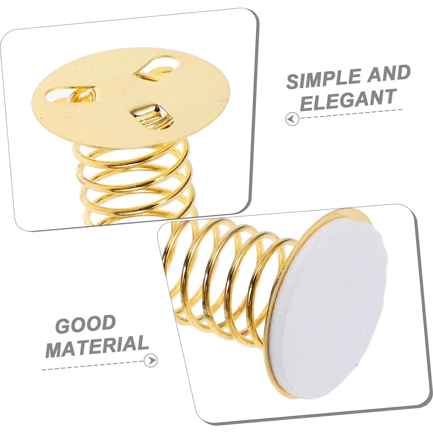 LIFKOME 10pcs Muñecas de Primavera DIY con Base de Resorte Dorada