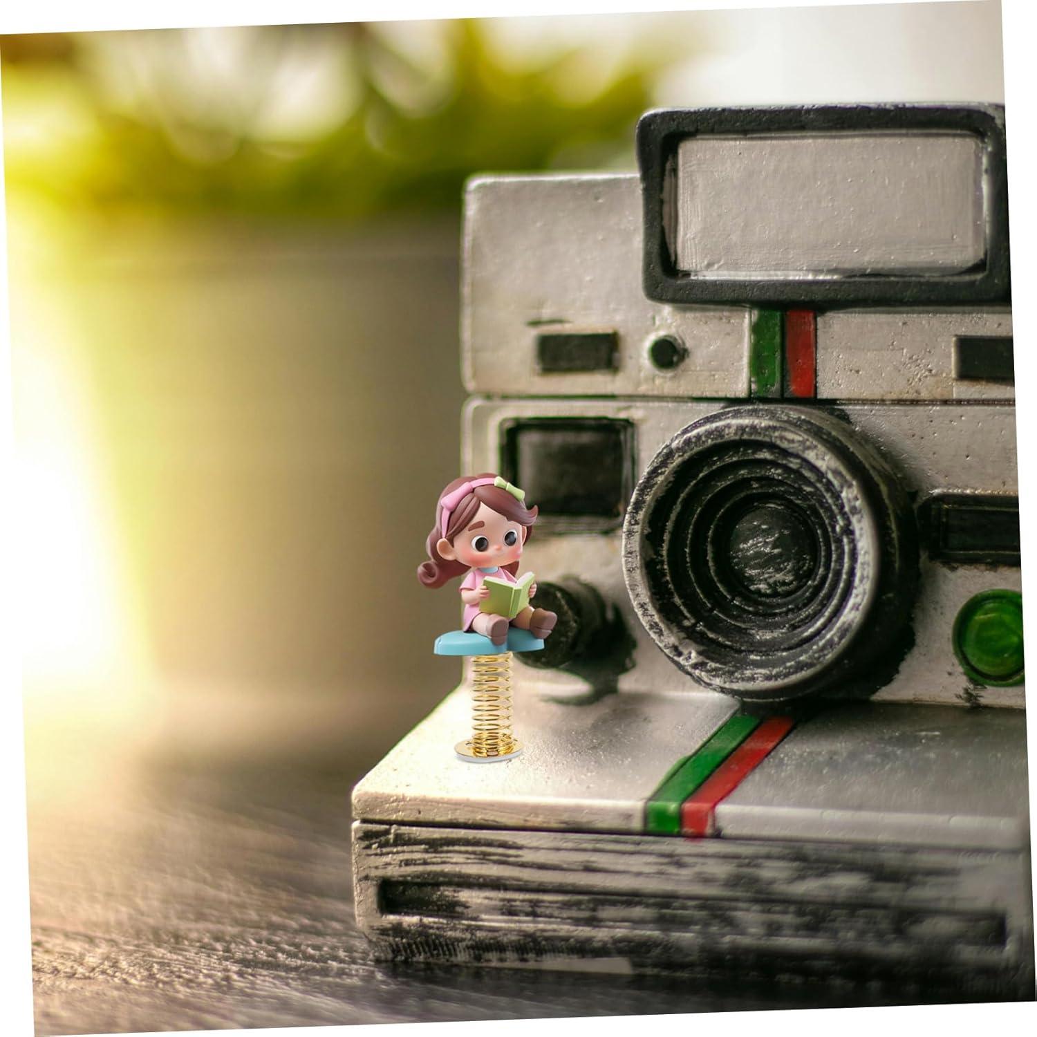 LIFKOME 10pcs Muñecas de Primavera DIY con Base de Resorte Dorada