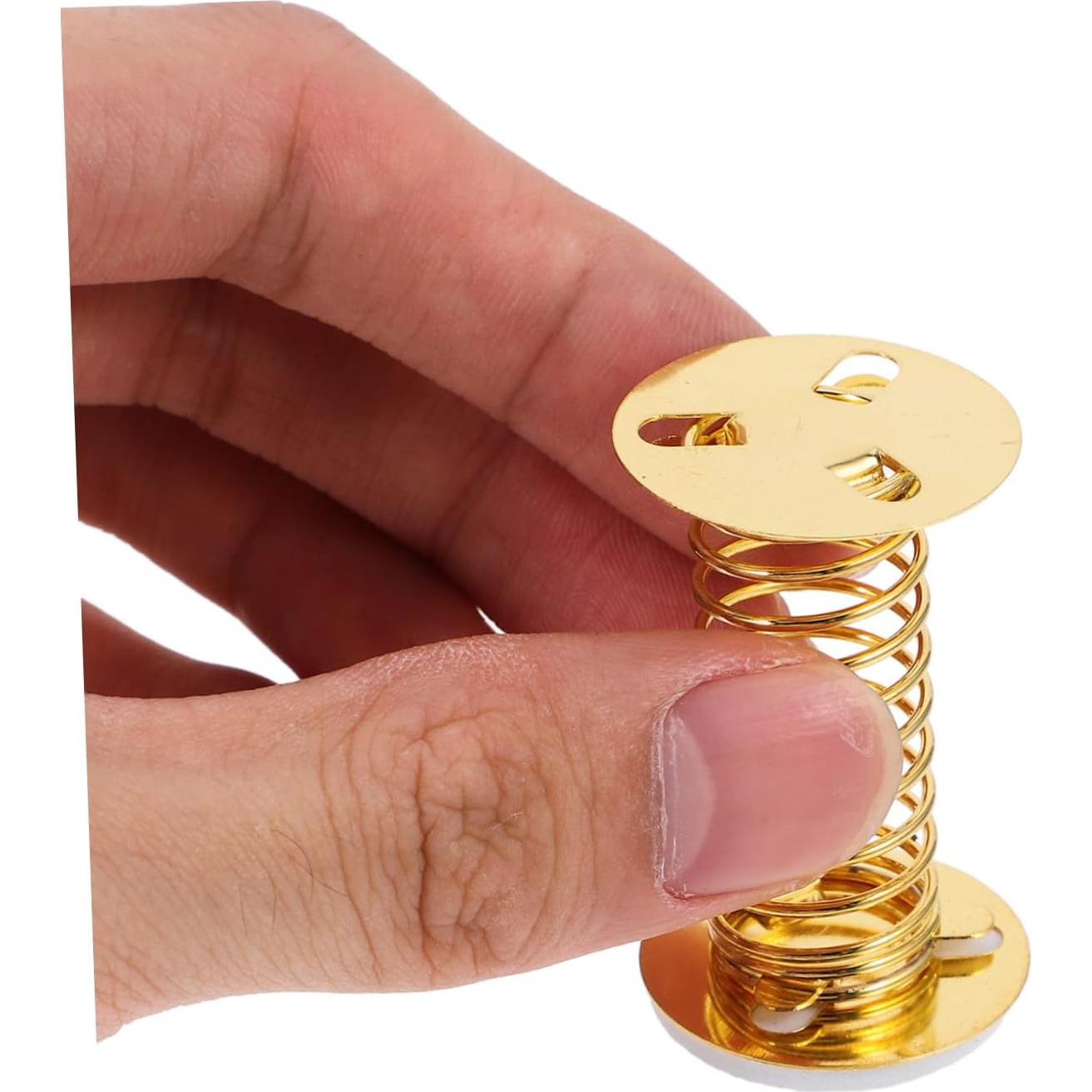 LIFKOME 10pcs Muñecas de Primavera DIY con Base de Resorte Dorada