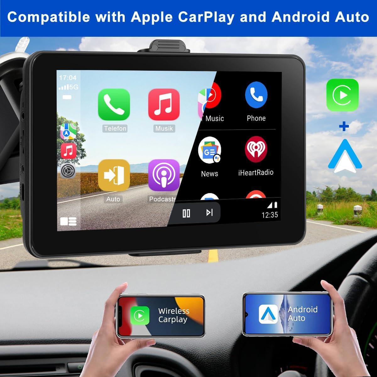 Pantalla Portátil 7" MRSXWPY Carplay Inalámbrica GPS Bluetooth