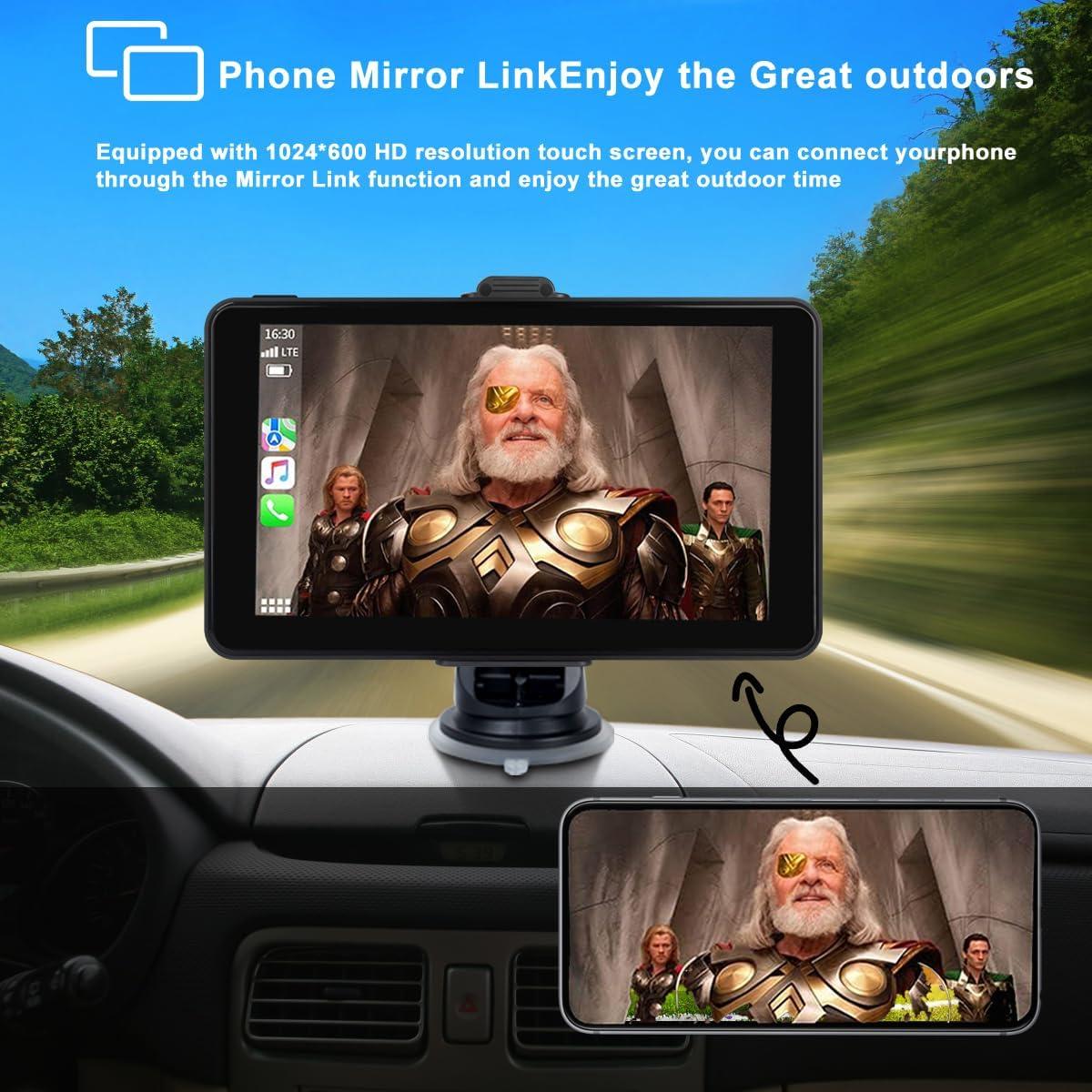 Pantalla Portátil 7" MRSXWPY Carplay Inalámbrica GPS Bluetooth