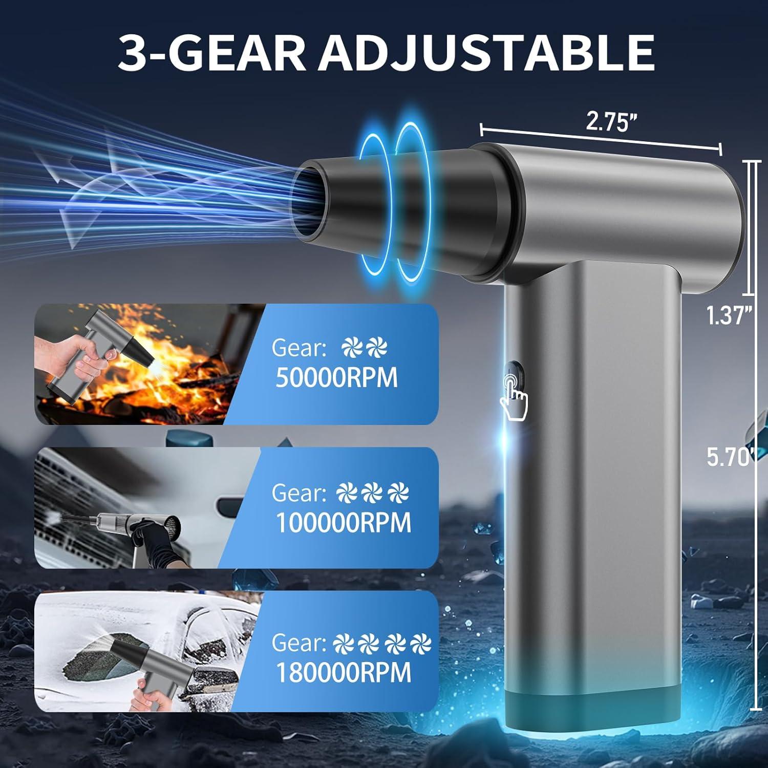 Soplador de Aire Comprimido Puyinii VC56 3 en 1 Inalámbrico