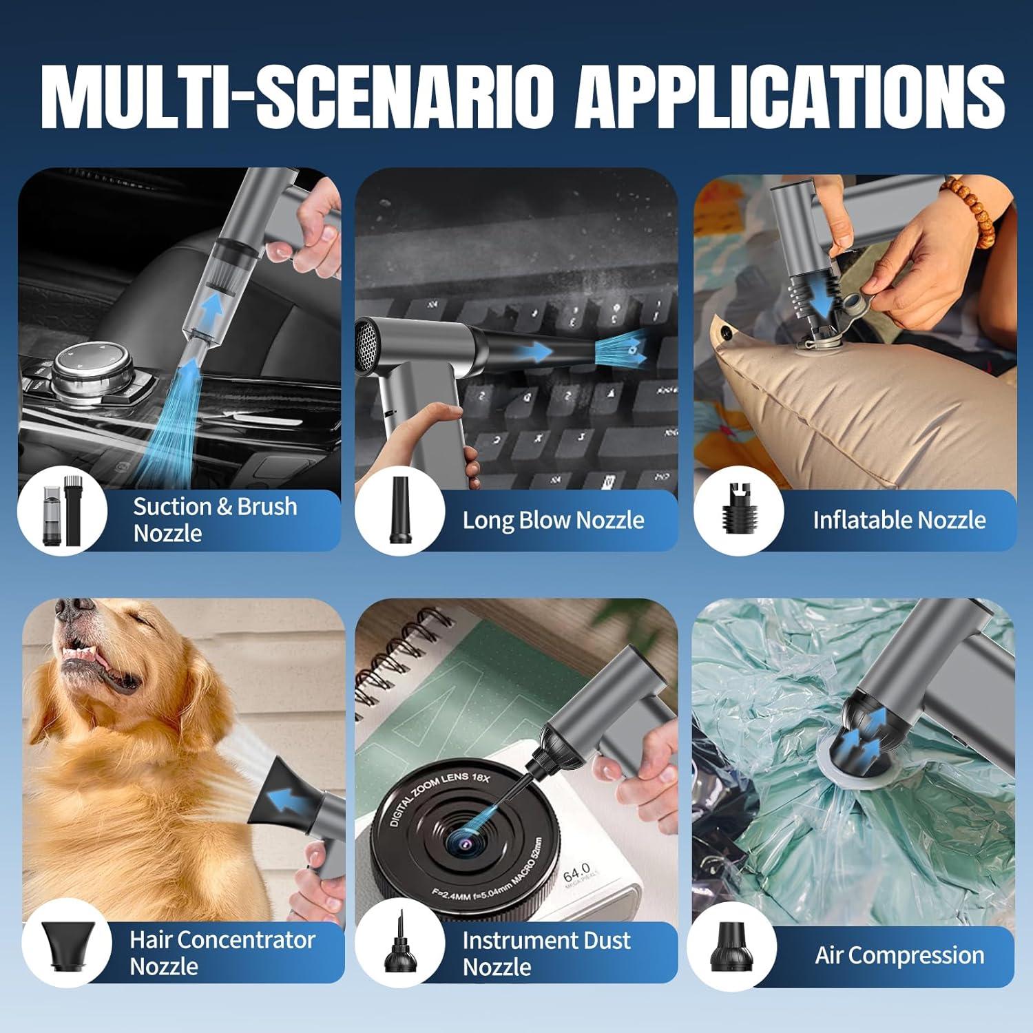 Soplador de Aire Comprimido Puyinii VC56 3 en 1 Inalámbrico