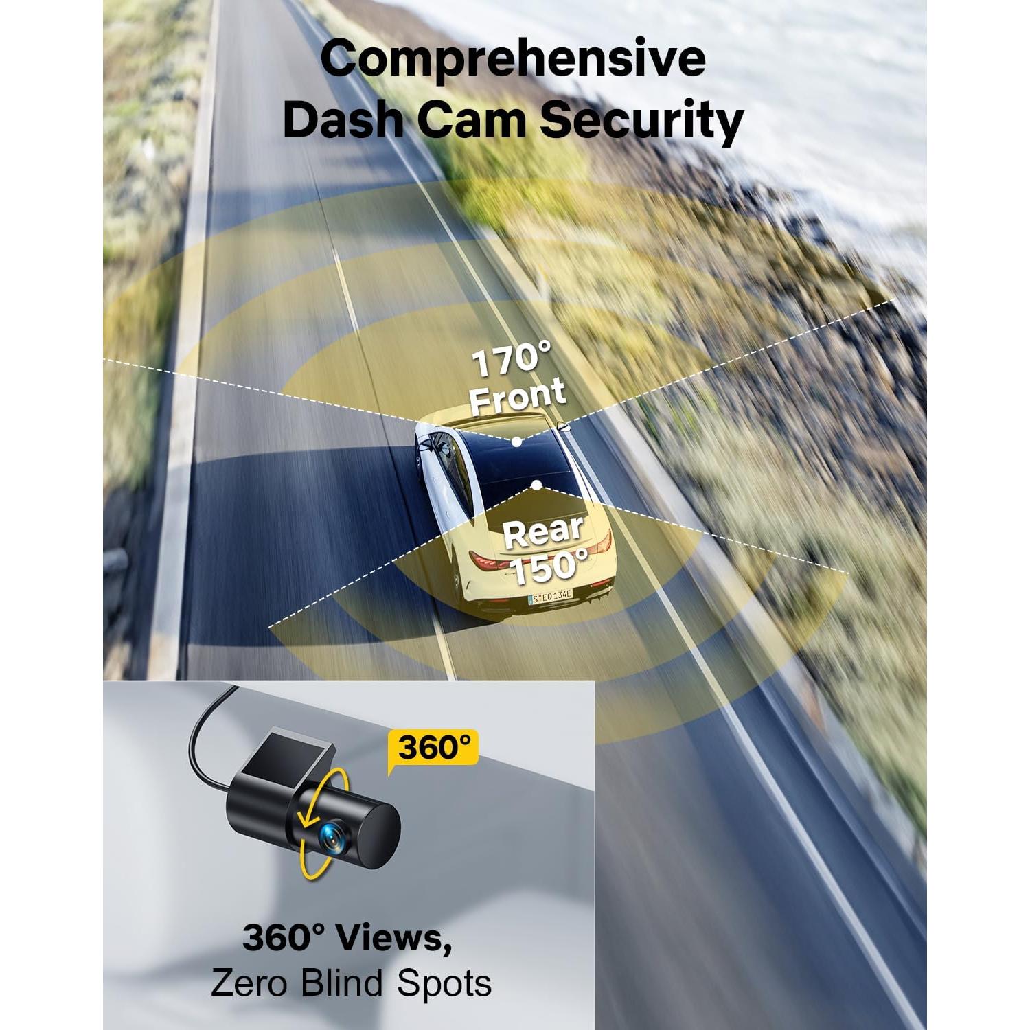 Cámara Dash GKU D700 Delantera y Trasera 4K+1080P GPS