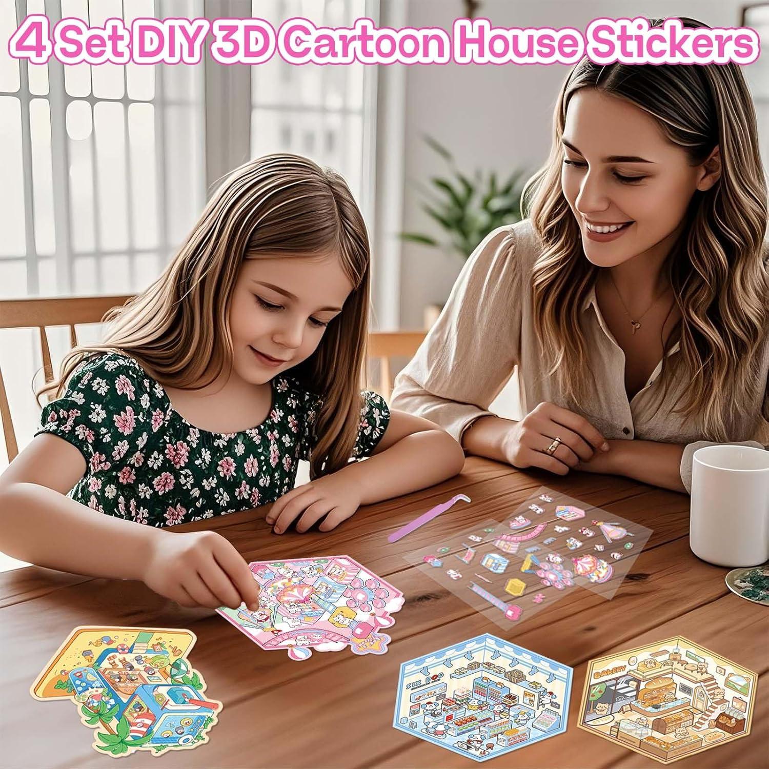 Pegatinas 3D iGetooy - 4 Juegos para Decorar y DIY