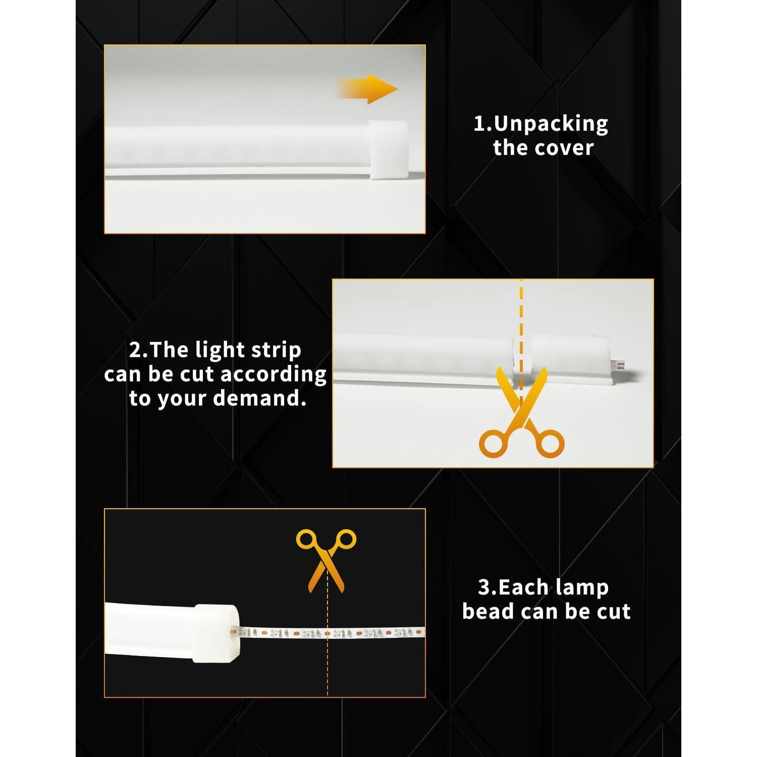 Tiras LED Secuenciales Qasim 60CM RGB Control APP Bluetooth