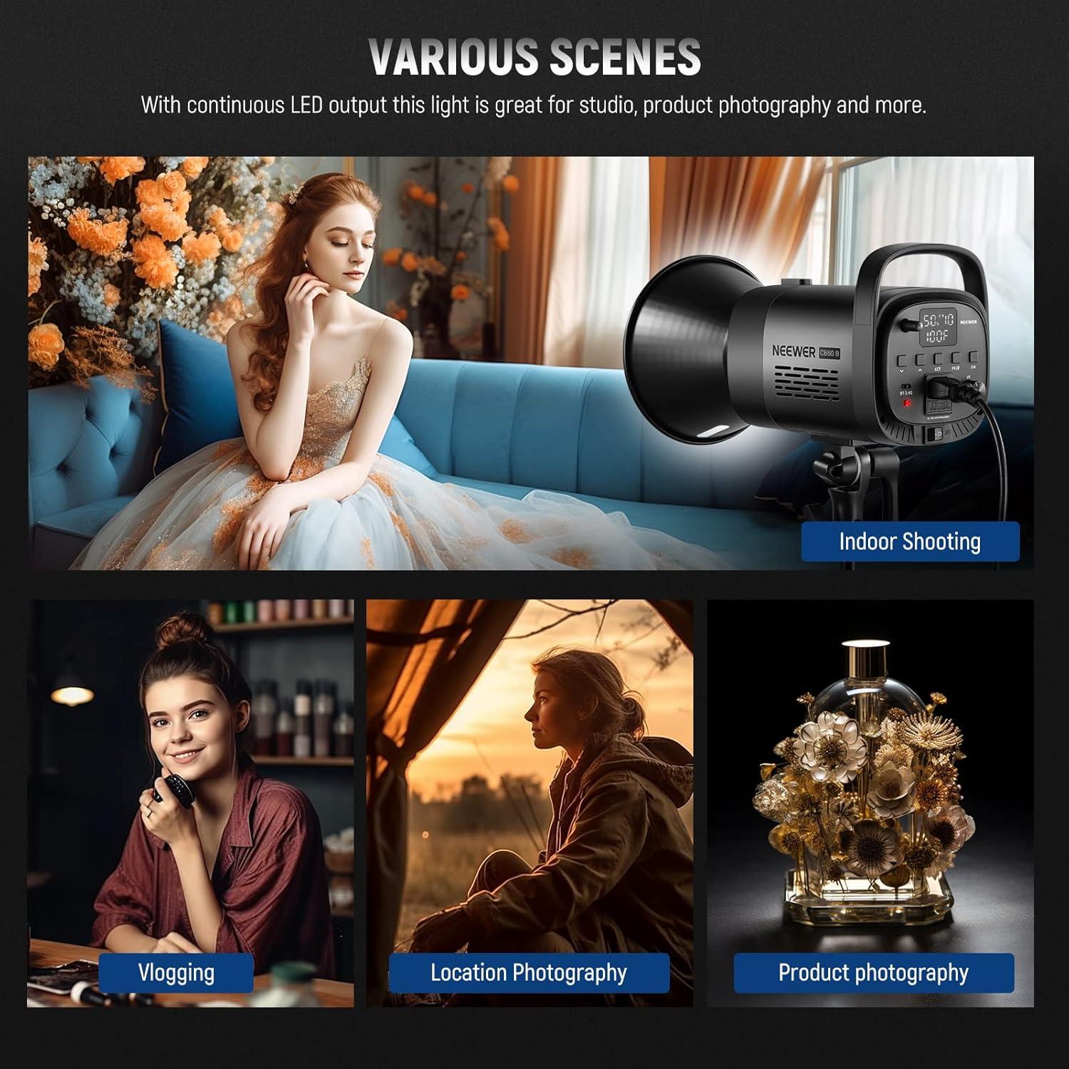 Luz de Video LED NEEWER CB60B 70W Bi Color 2700K-6500K