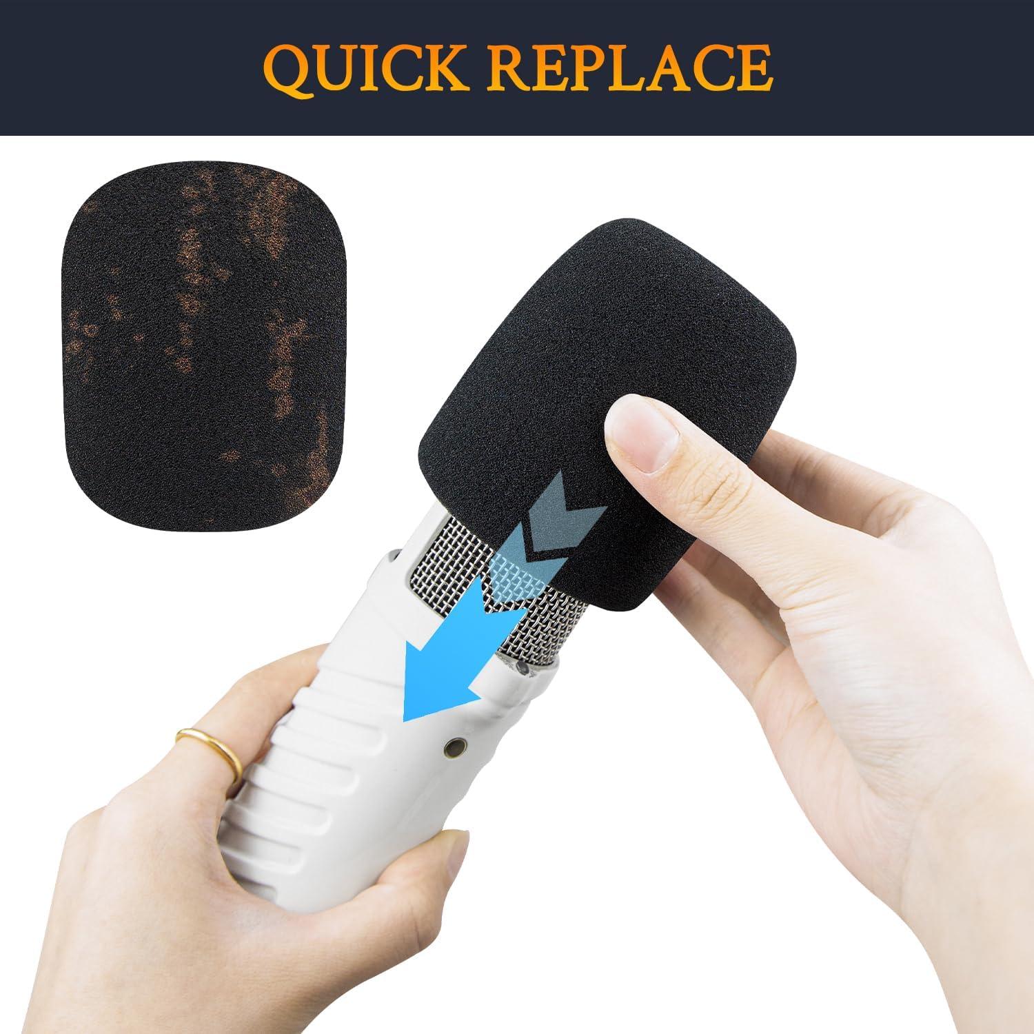 Filtros Pop para Micrófonos SOULWIT - 2 Piezas Espuma Negra